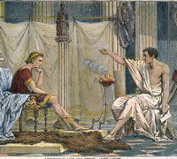 アリストテレスの講義を受けるアレキサンダー大王
