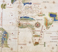 1502年に描かれたカンティーノ平面天球図