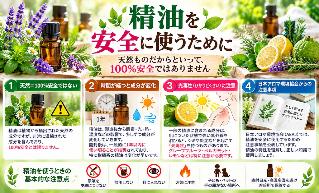 精油を安全に使うための注意点