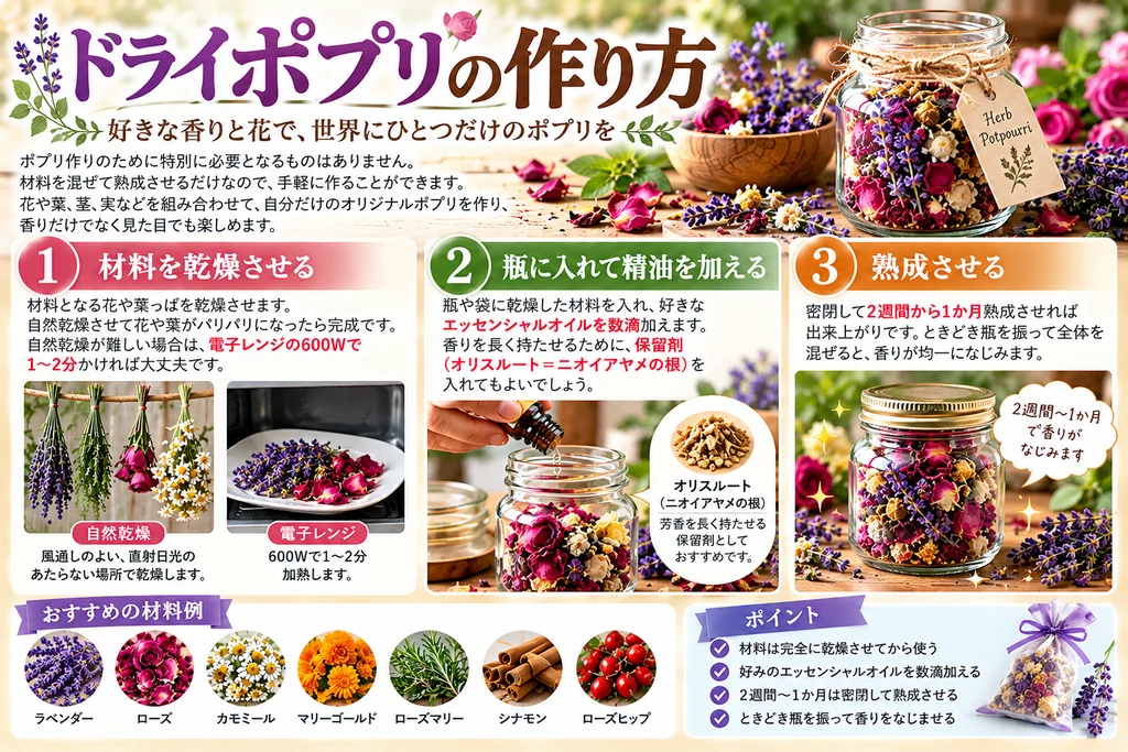 ドライポプリの作り方を解説