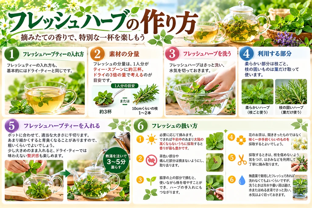 フレッシュハーブの作り方について解説

