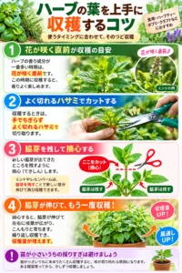 ハーブの葉を上手に収穫するコツ