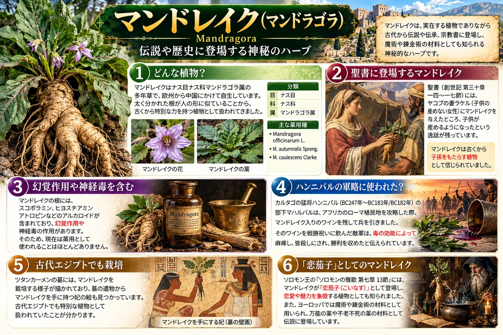 マンドラゴラを紹介する既存の図版