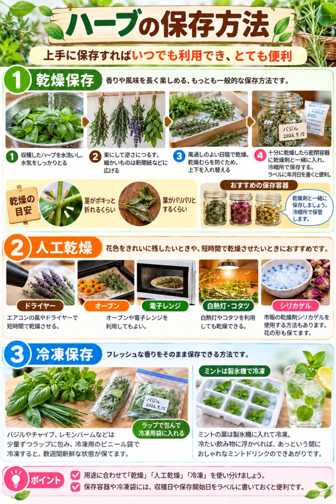 ハーブの保存方法