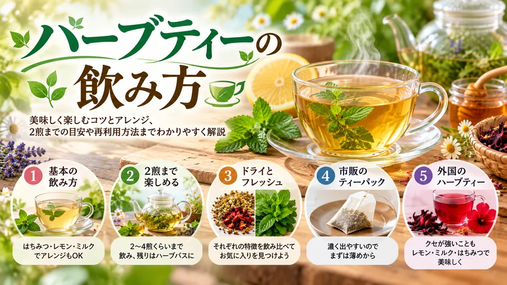 ハーブティーの飲み方と効果について
