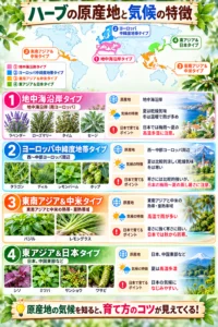 ハーブの原産地と気候の特徴