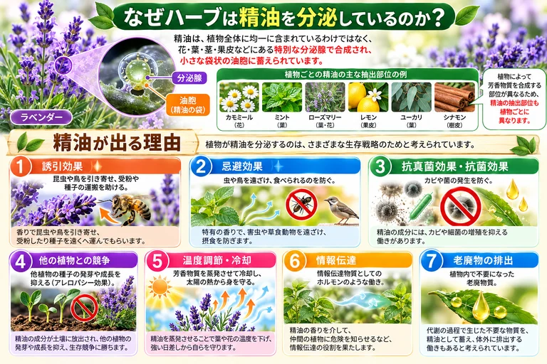 なぜハーブは精油を分泌しているのか？