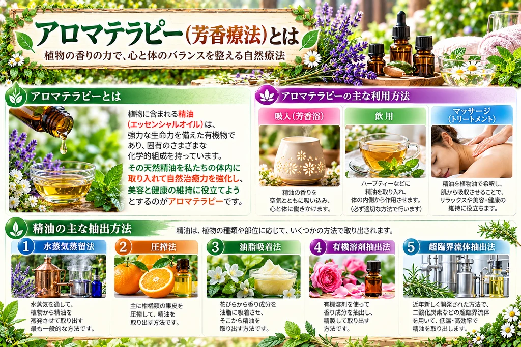 アロマテラピー（芳香療法）とは