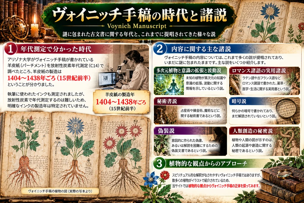 ヴォイニッチ手稿の時代と諸説
