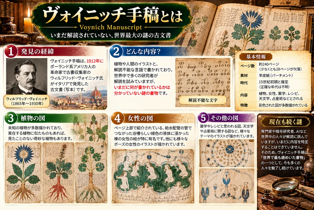 ヴォイニッチ手稿とは。いまだ解読されていない、世界最大の謎の古文書