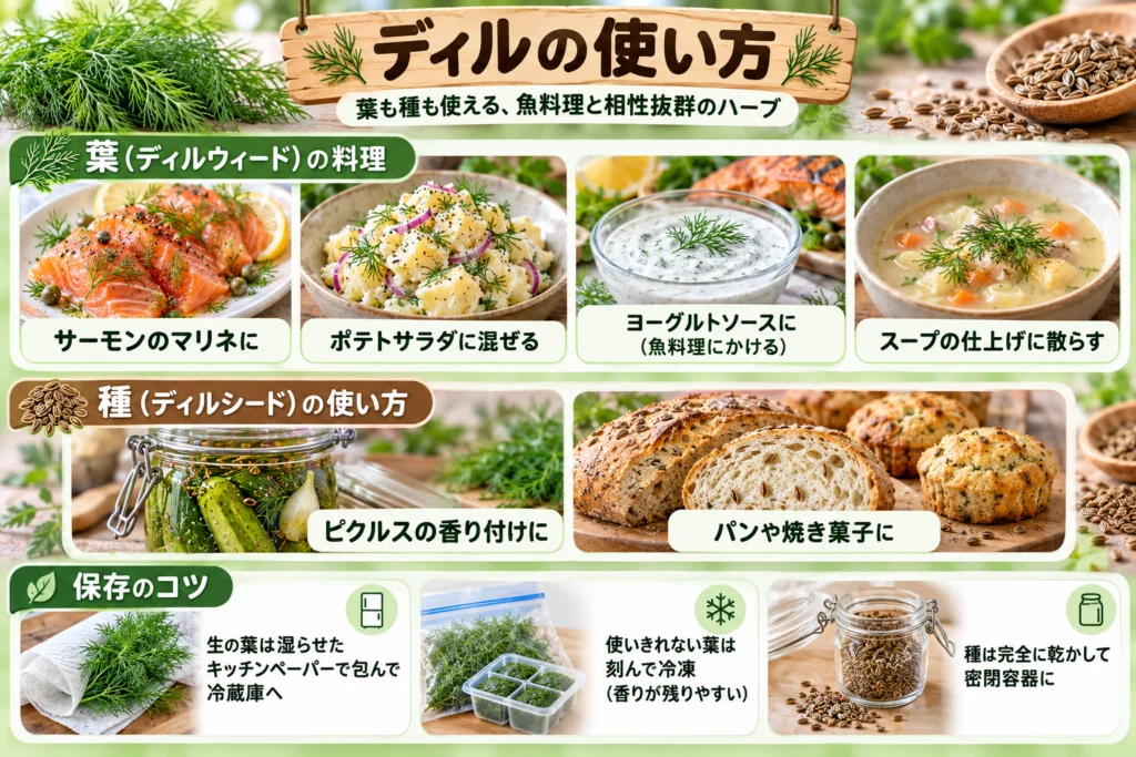ディルの使い方と料理・保存方法