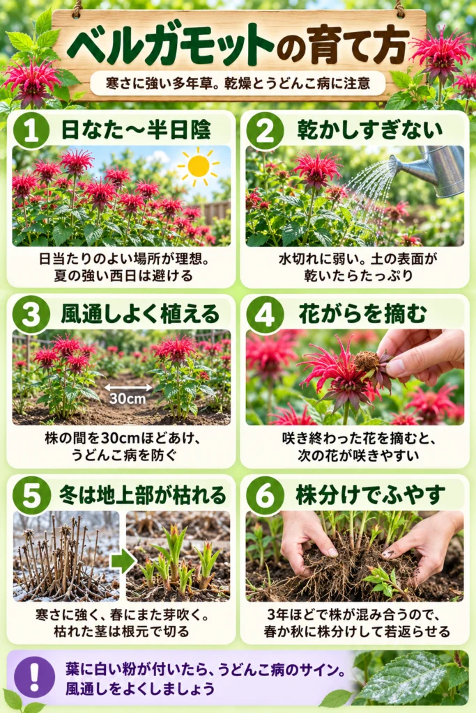 ベルガモット(モナルダ)の育て方