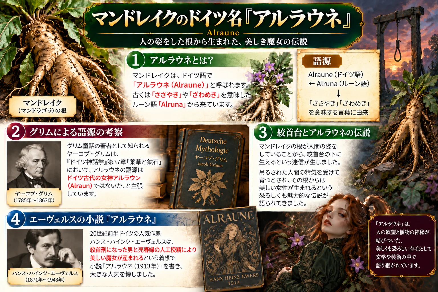 マンドラゴラ（マンドレイク）とは？実在する植物と叫び声の伝説