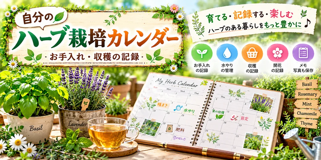 自分のハーブ栽培カレンダー|お手入れ・収穫の記録