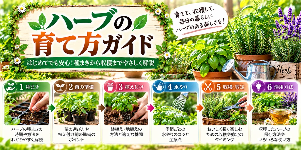 ハーブ栽培・活用ガイド、選び方・育て方・季節のお手入れ