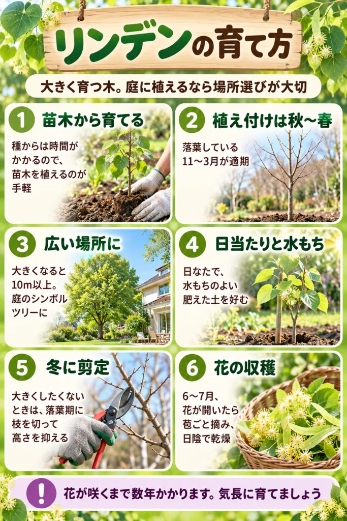 リンデンの育て方と花の収穫