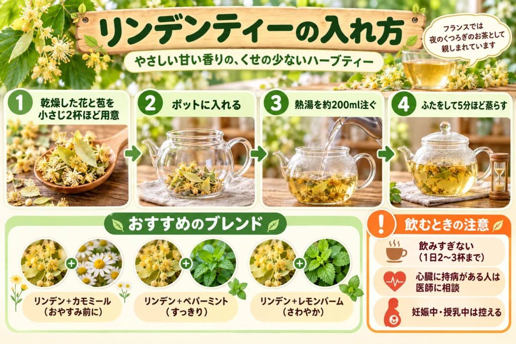 リンデンティーの入れ方とブレンド