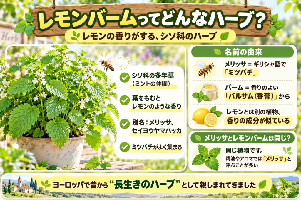 レモンバーム(メリッサ)とは?特徴と名前の由来
