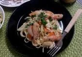 エビのハーブクリームパスタ