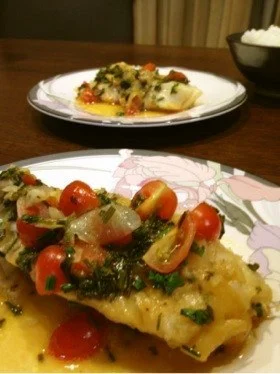 カレイのハーブ&バター焼き