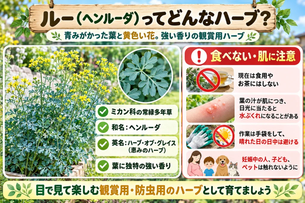 ルー（ヘンルーダ）とは？特徴と注意点
