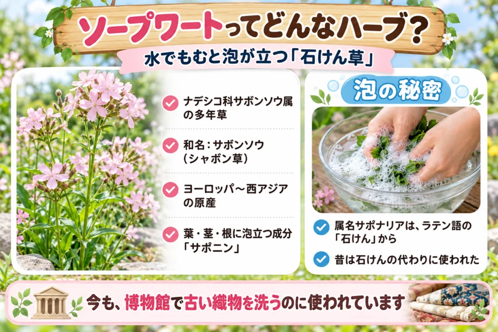 ソープワート(サボンソウ)とは?泡立つ葉と根の特徴