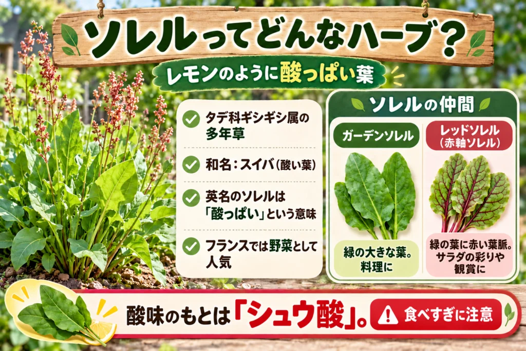 ソレル(スイバ)とは?酸っぱい葉の特徴とレッドソレル