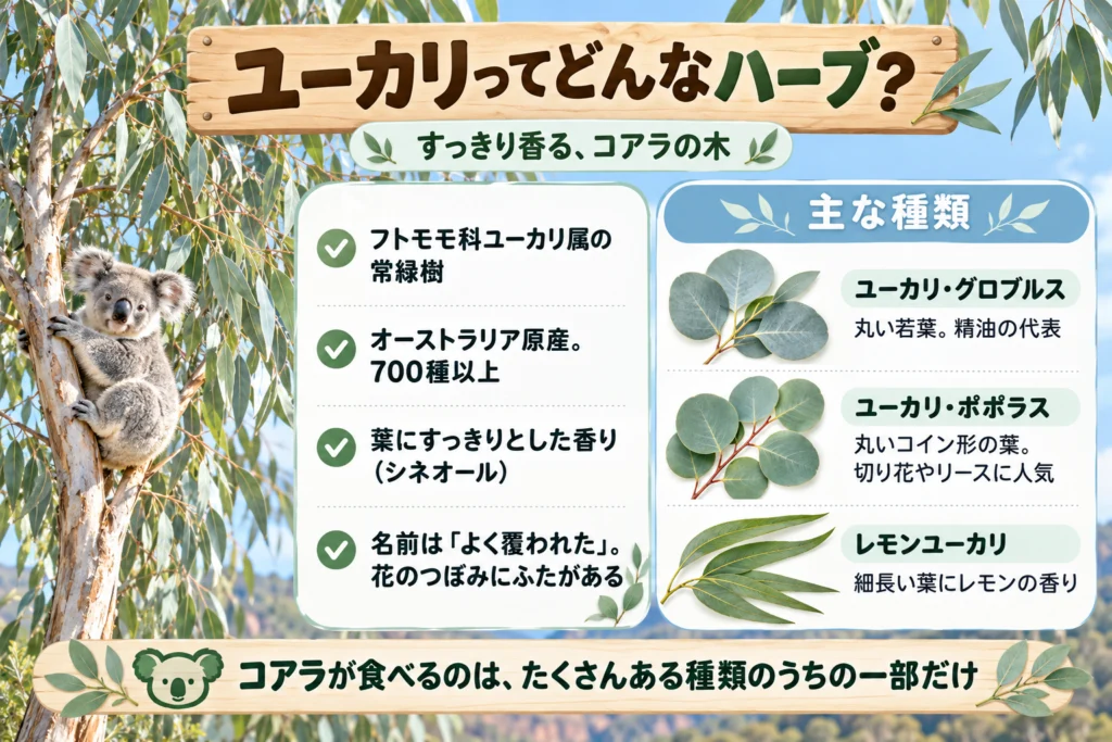 ユーカリとは?コアラの木の特徴と主な種類