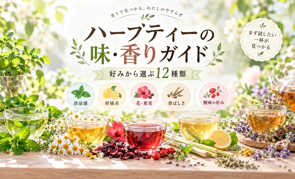 ハーブティーの味・香りガイド|好みから選ぶ12種類